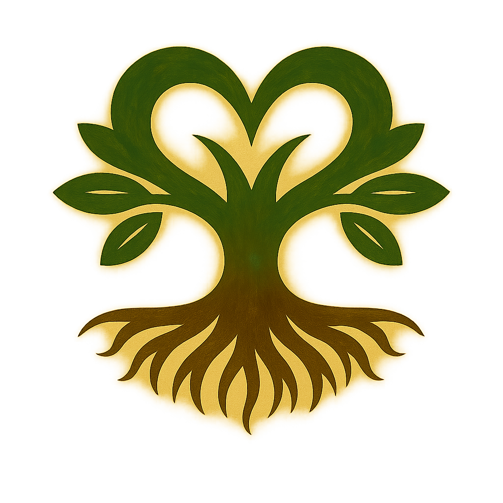 Brighter Roots team — tree with heart-shaped branches